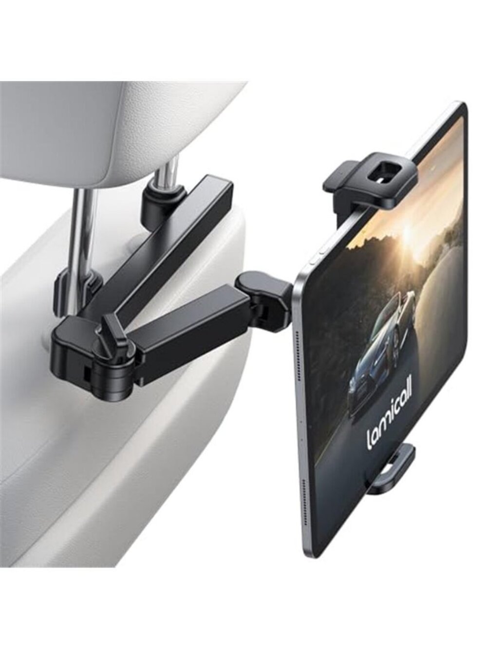 Car Headrest Tablet Holder, 3 in 1 Extension Adjustable Arm - F2